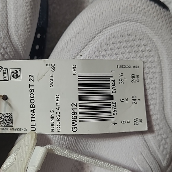 Adidas Ultra Boost 22 Patchwork Graphic Mens Size 6.5 Cloud White GW6912 - Picture 10 of 10